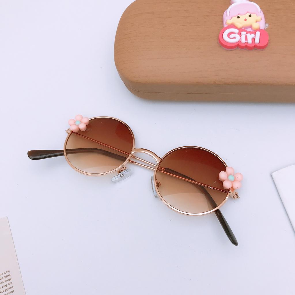Xiaohua Children'S Sunglasses Cute Round Frame Boys And Girls Sunscreen Uv Protection Sunglasses Baby Photo Glasses