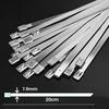 100 Pcs Metal Zip Tie Multi-purpose Stainless Steel Self Locking Cable Ties for Exhaust Wrap Chain Link Fence Parts Farms Pipes