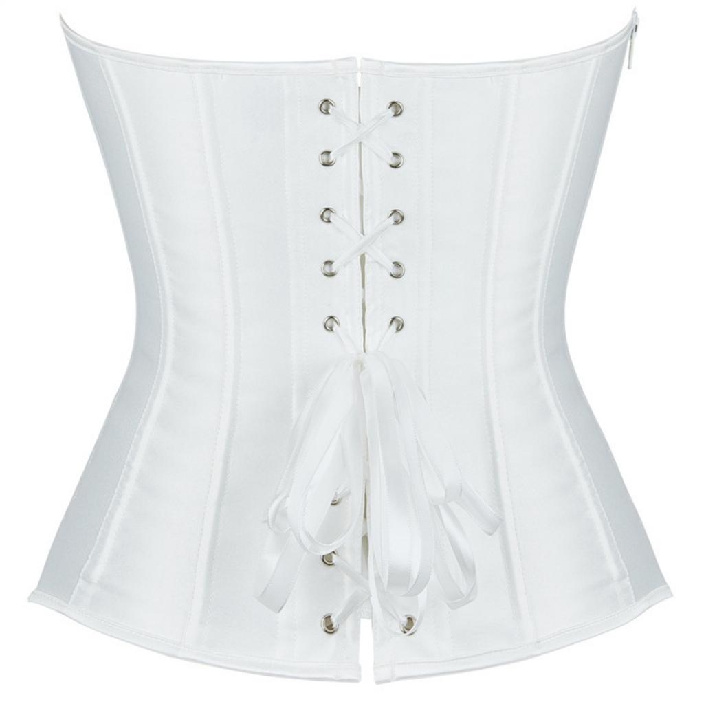 Women's  Sexy LaceBack Zip Corset Top Bustier G-string Body Shapewear