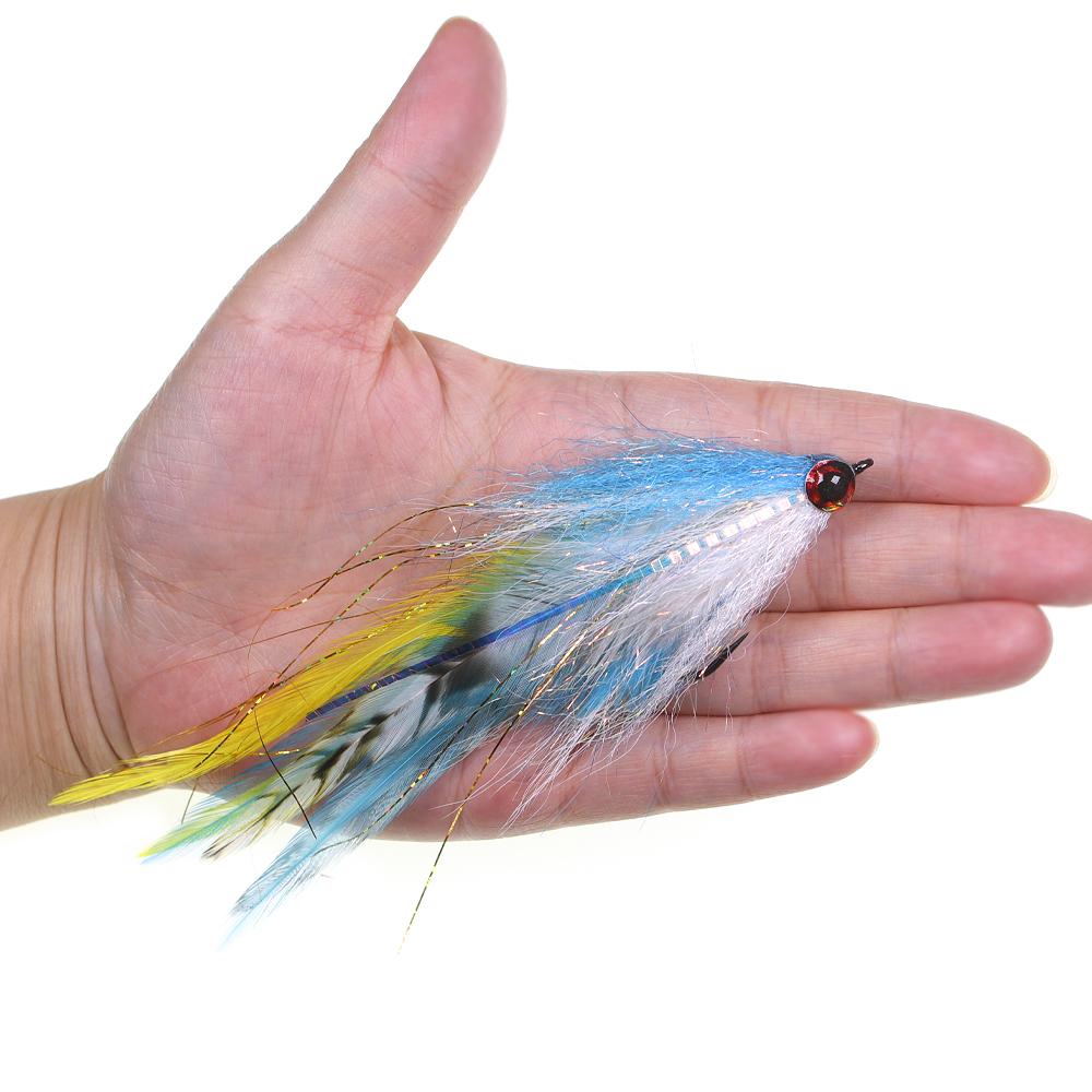 1шт #2/0 большой стример мушка для соленой воды гризли хакль мушки для крупной дичи лосось окунь щука форель голавль искусственные приманки