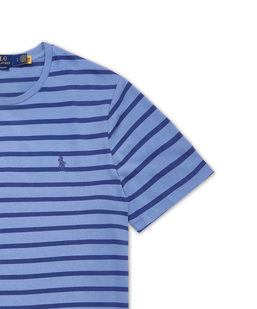 POLO RALPH LAUREN Custom Slim Fit Striped Jersey T-Shirt - Blue