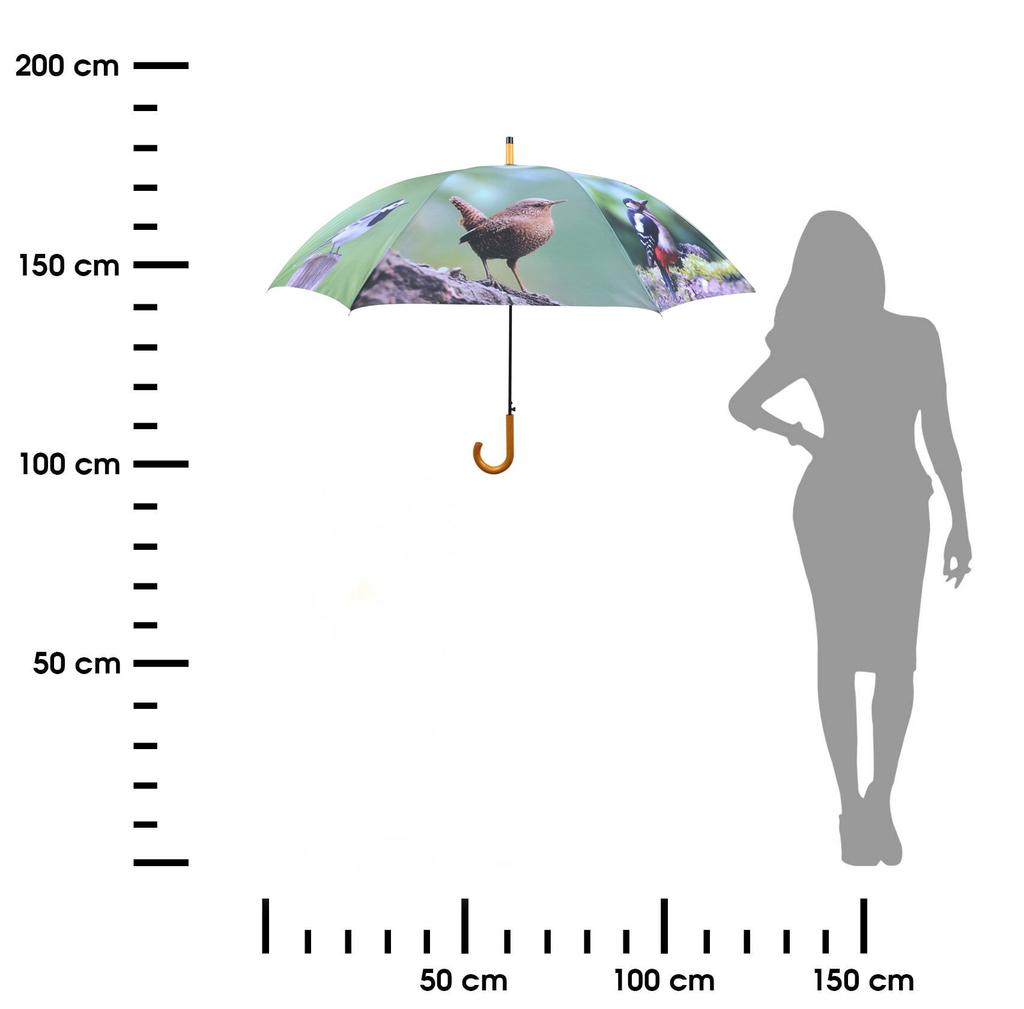 Parasol Z Nadrukiem W Ptaki 122 Cm