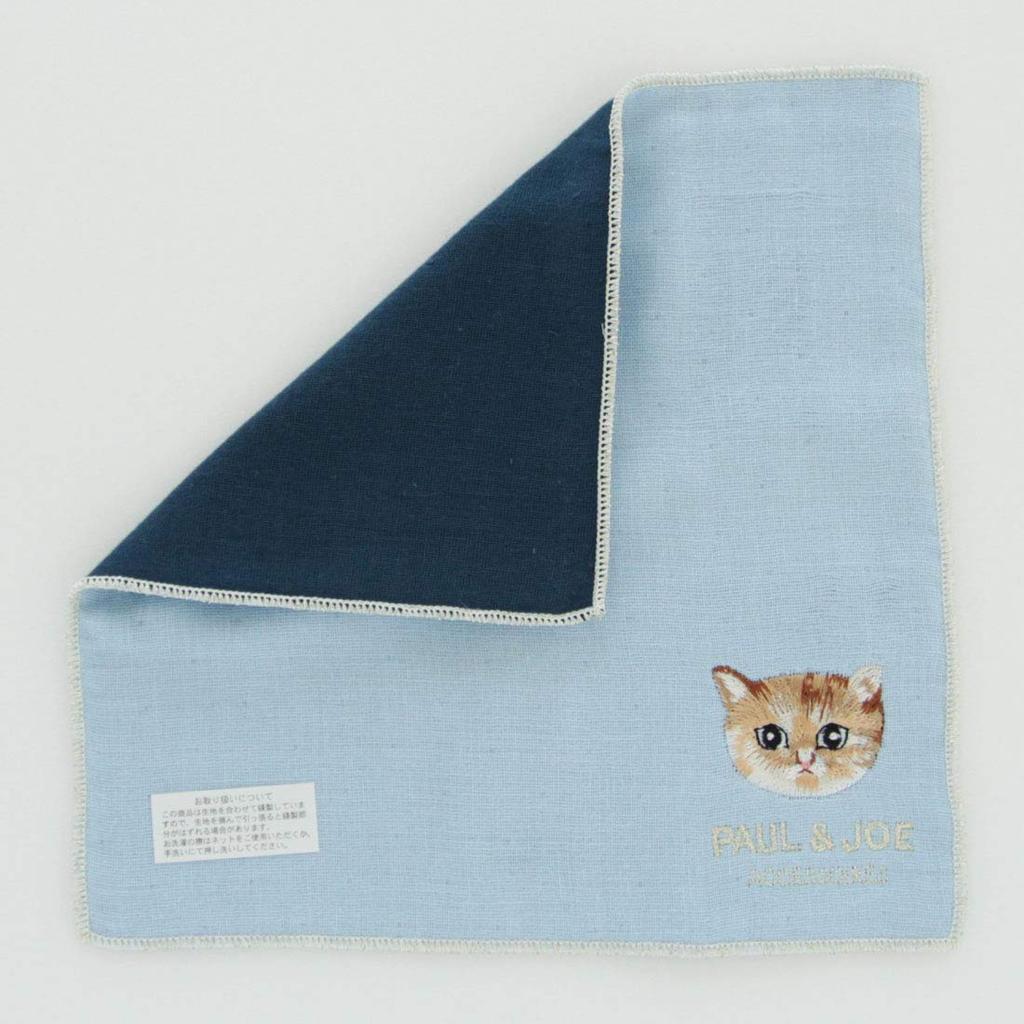 Paul Joe Мини-марлевый носовой платок с кошачьим узором Paul Joe Аксессуар и женский (синий) [100% хлопок] 20 см, & 107082-0503-02