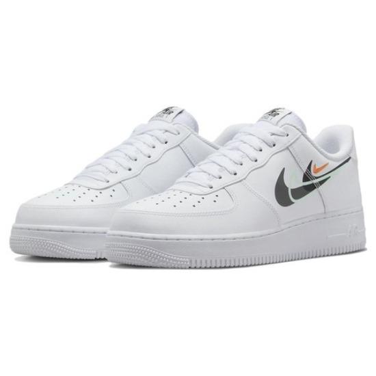 Nike Air Force 1 '07 Low Multi Swoosh - Белый Черный - FN7807-100