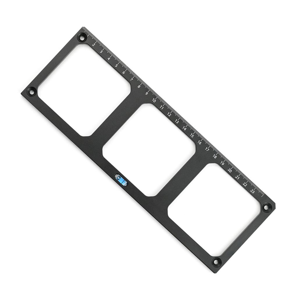 Шаблон гнезда выключателя типа 86 с 3 квадратными отверстиями для нижней части гнезда, монтажный локатор из алюминиевого сплава