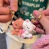 1 пара игрушек в подарок, милый брелок для ключей для влюбленных, кавайный брелок с медведем-обнимашкой, магнитный брелок для пары, муж, жена