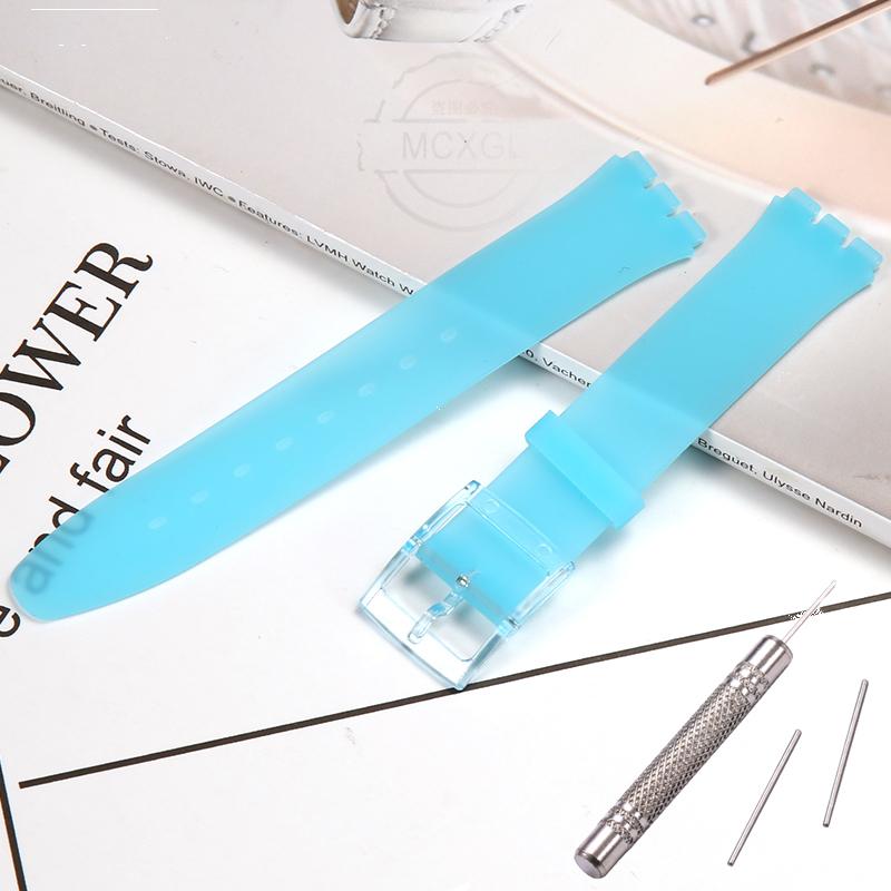 Силиконовый Ремешок Для Swatch SFS103 SFV107 SFN120 SFK397 SFK360 SFK361 Браслет для Часов 16мм Женский Водонепроницаемый Аксессуары для Часов