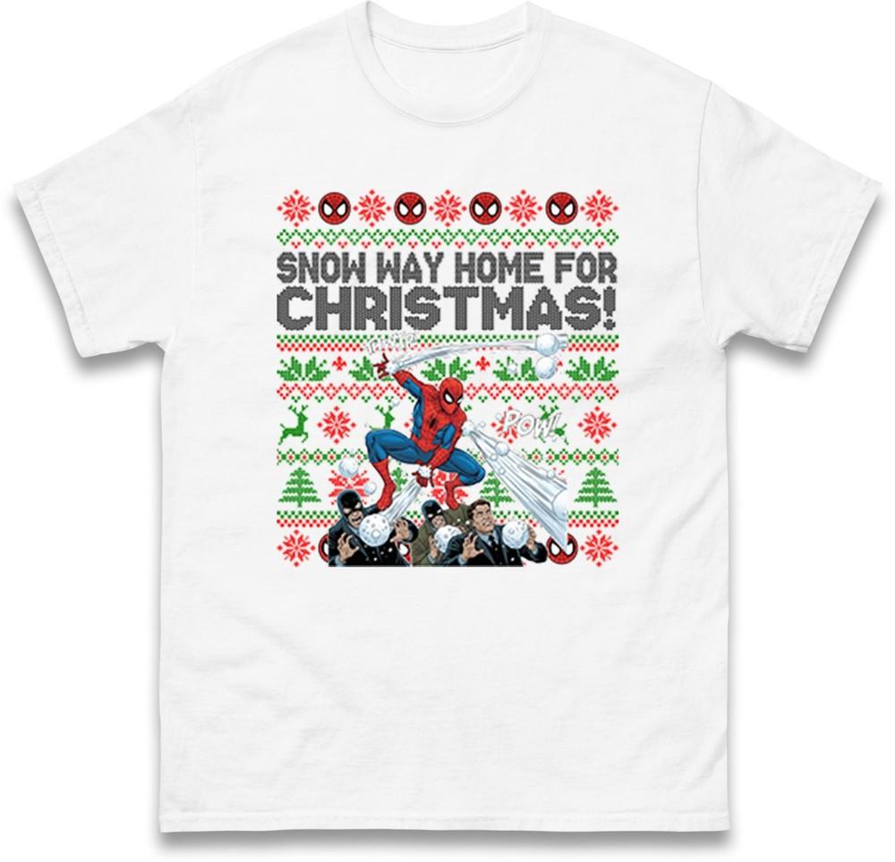 Spiderunisex Christmas T Shirt Superhero Xmas Avengers Tee Top Xmas Gift Top