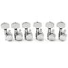 Musiclily Pro 6-Piece Locking Tuner Set with Square Tuners for StratTelecaster Electric Guitars, Chrome