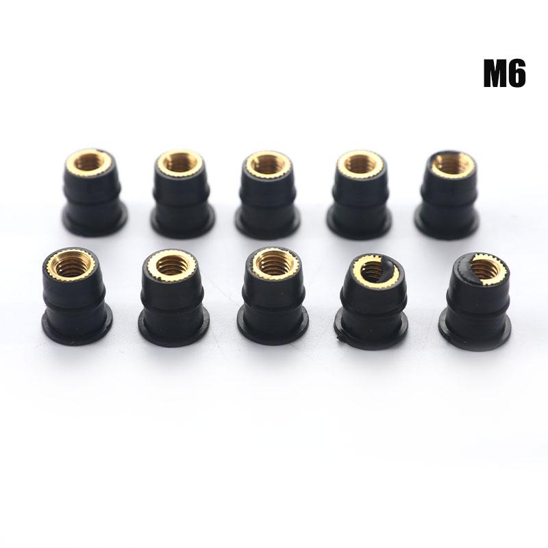 10 шт. Мотоцикл для M4/M5/M6 Резиновые колодезные гайки Аксессуары для езды Крепежные изделия