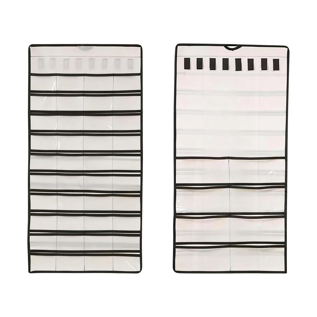 Hanging Jewelry Organizer Storage Roll With Hanger Wall Necklace Rack Display Hanging Wall/Door Metal Hook Double Sided Jewelry Rack