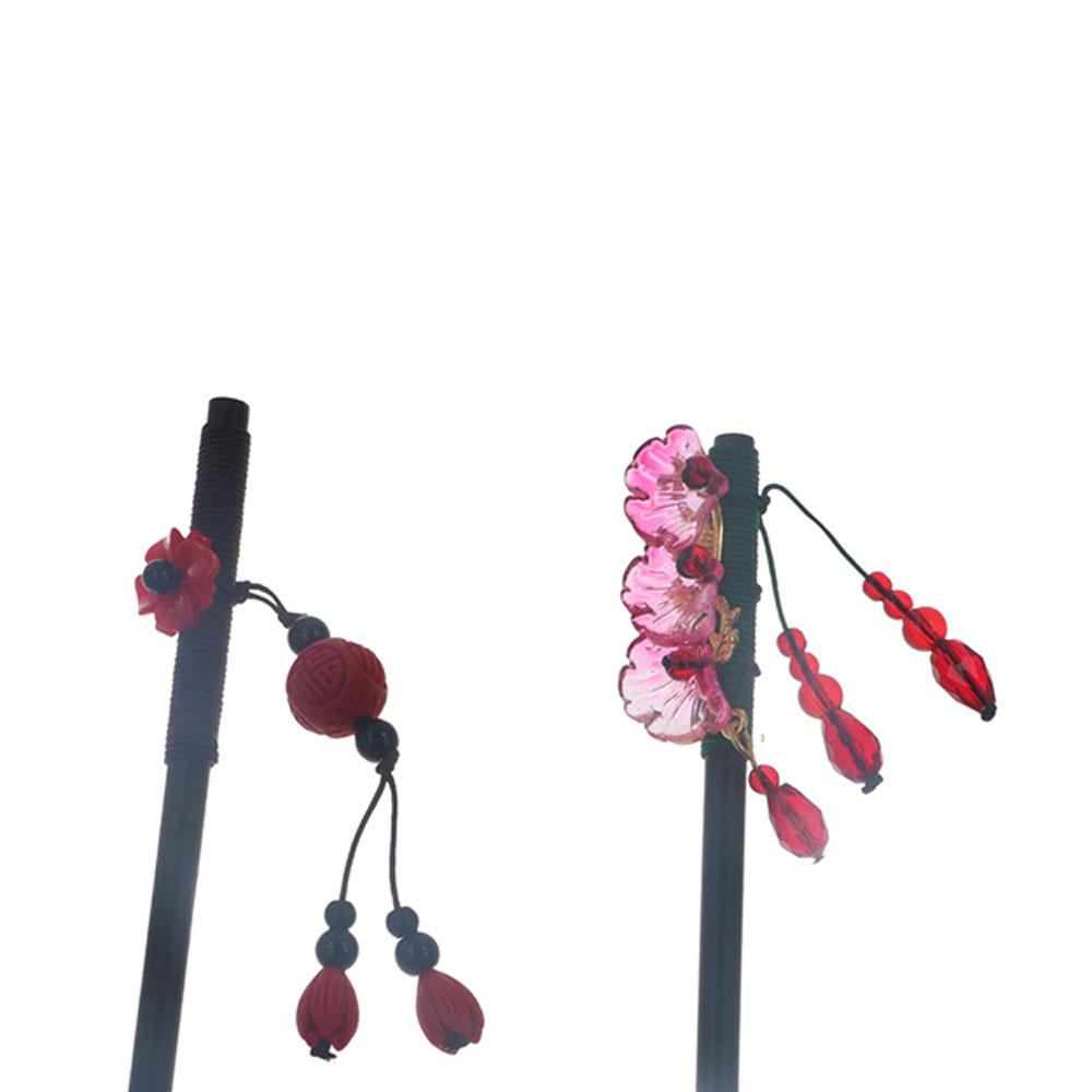 Flower Wooden Hair Stick Tassel Hanfu Hairpin Classical Cheongsam Accessories