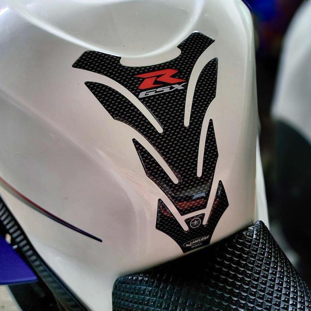 labelbike 3D-наклейка на бак из геля для защиты бака мотоциклов, совместимая с карбоновой графикой Suzuki GSX-R