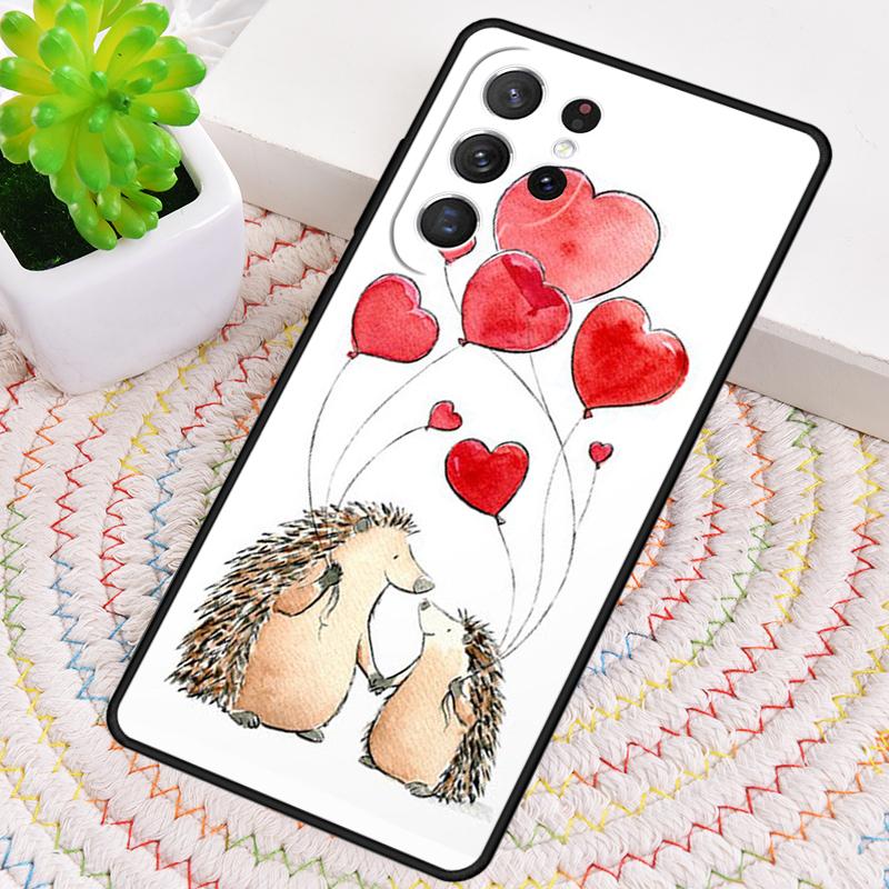 Силиконовый чехол для телефона с ежиком и шариком Для Samsung Galaxy note 10 pro S26 S25 S24 S23 S22 S21 Plus S25Ultra Capa Cover