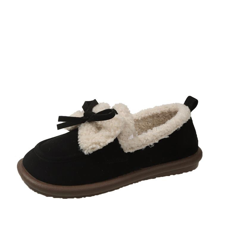 2024 женская осенне-зимняя бархатная обувь, теплая хлопковая обувь для мам, обувь на плоской подошве для беременных