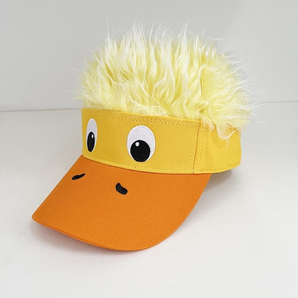 Breathable Embroidered Baseball Cap Soft Top Duck Tongue Cap Duckling Decorated Wig Cap Party Gift