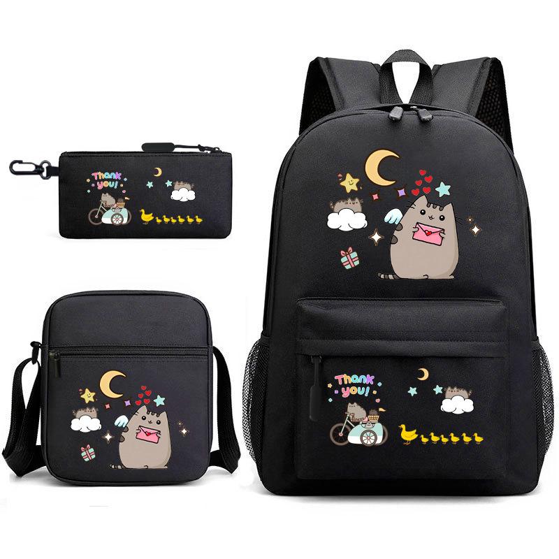 Rhythm Box Children's Backpack Crossbody Bag Pencil Bag Rabub Cute Elementary School Bag Three-piece Set