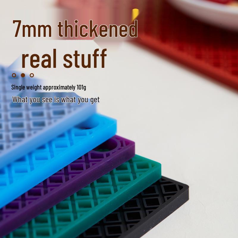 Силиконовые подставки-соты: Термостойкие, Нескользящие, Легко моющиеся, Четырехугольные Кухонные Настольные Коврики.