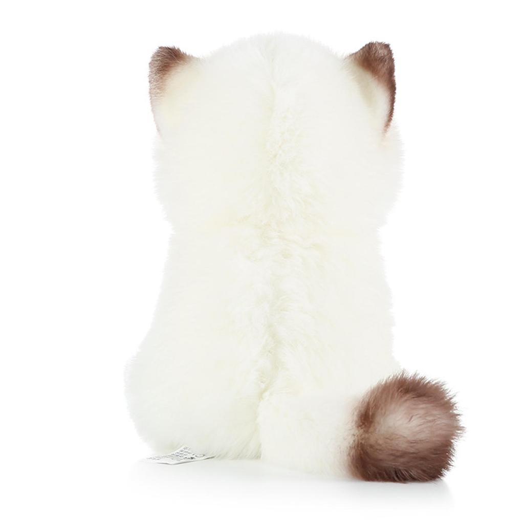 21 см имитация сиамских игрушек для домашнего декора, плюшевая игрушка для детей, коричневые S-образные глаза, белые и подарки Sequ Z3X3