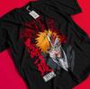 Футболка с изображением аниме Bleach, футболка с банкаем Ичиго, футболка с Айзеном, футболка с Зараки и Кенпачи AA85