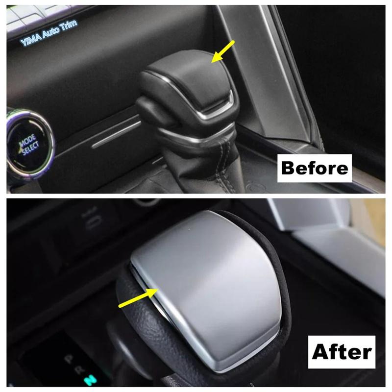 Carbon Fiber Car Shift Knob Cap Full Sticker Cover Trim For Toyota Land Cruiser LC70 LC250 LC300 2024 2025 Auto Accessories