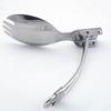 Outdoor Camping Portable Folding Knife Fork Spoon Cookware Stainless Steel Folding Cutlery