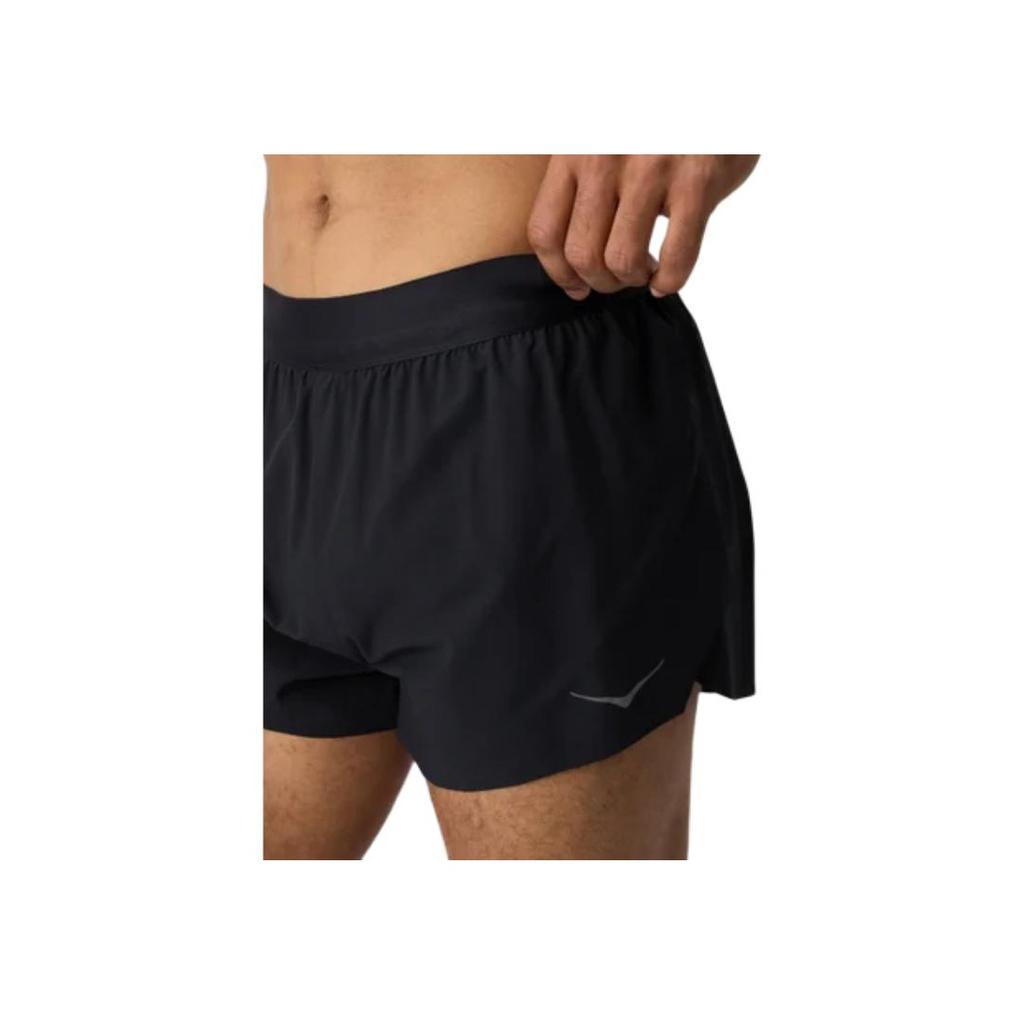 HOKA One One Однотонные шорты-капри на шнуровке, мужские, черные 1151076-BLK