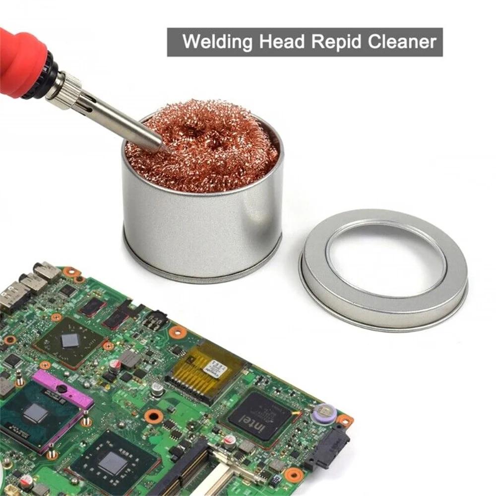 Очиститель жала паяльника Нескользящий Очиститель жала паяльника Проволочный шарик Оловянный Удалить Для Чистки Паяльников И Наконечников