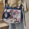 Harajuku Denim Ita Bags Women Sweet Cool Transparent Messenger Bag Purse Ladies Uniform Casual Crossbody Bags Aesthetic