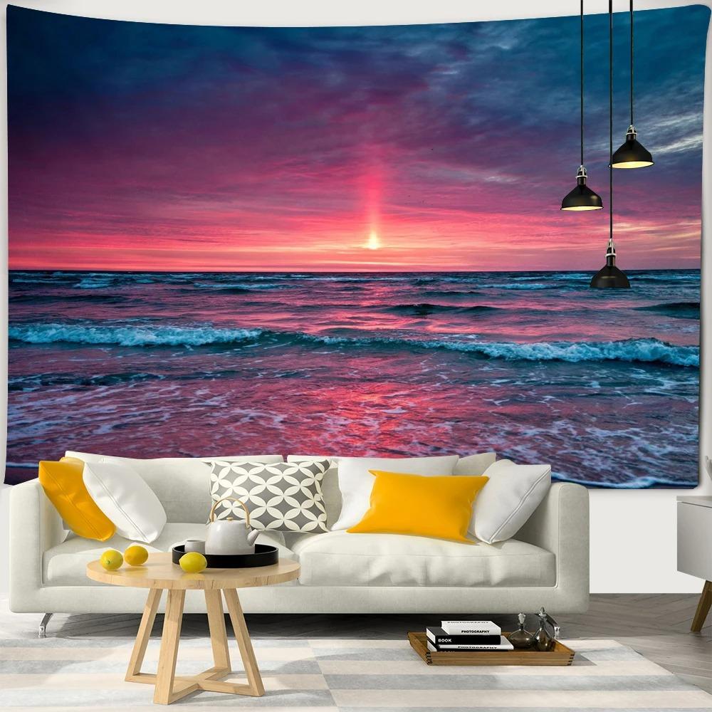Красивый закат пейзаж узор подвесной тканевый гобелен спальня гостиная украшение на стену дома гобелен