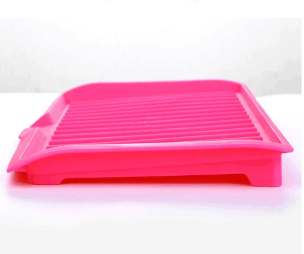 Rectangular Kitchen Drain Tray and Storage Rack for Fruits, Vegetables, and Tableware