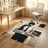Personalized Crystal Velvet Carpet,Death Note Custom Printed Name, Plush Area Rug For Home Indoor Decor