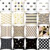 Ins Nordic Style Golden Geometric Print Sofa Pillow Cover Cushion Cover Square Pillow Home