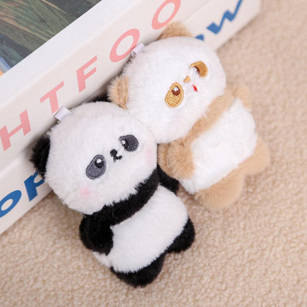 Panda Soft Plush Keyring With Short Plush Material For School Bag Decor