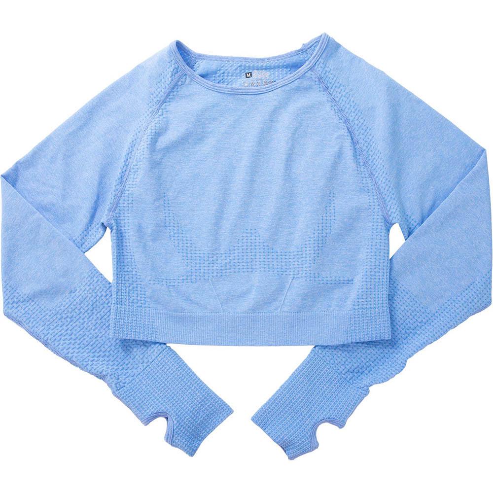 Женский бесшовный костюм для йоги: Топ в горошек с длинным рукавом и брюки с высокой талией, подтягивающие бедра