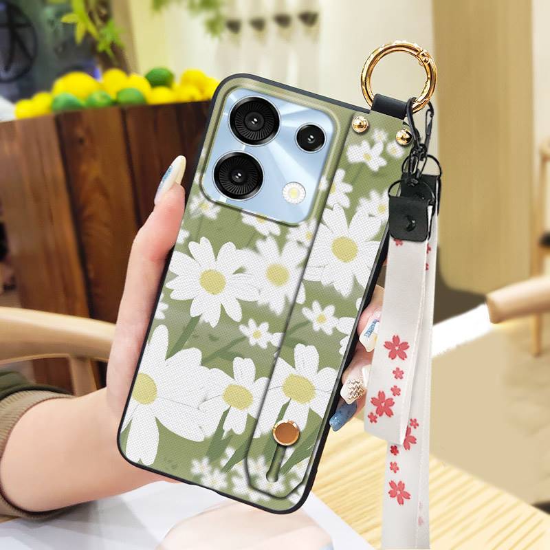 Flower Shockproof Phone Case For UMIDIGI G9 5G/Note9 5G Ring Silicone Fashion Design Dirt-resistant Anti-dust Kickstand