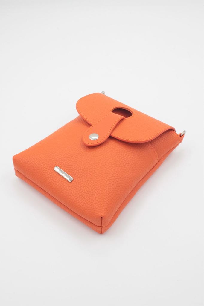 Women's Stylish and Useful Shoulder Bag Orange Rolax Faux Leather Crossbody Phone Bag
