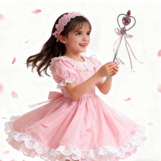 Волшебные палочки в форме сердца для детей, девочек, аксессуары для нарядов принцесс, волшебная палочка феи с искусственным кристаллом для рождественской вечеринки, Хэллоуина, костюма для косплея