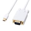 Sanwa Supply Mini DisplayPort To VGA Conversion Cable DisplayPort Male To Mini 3m White (Mini D-sub15pin Male) KC-MDPVA30