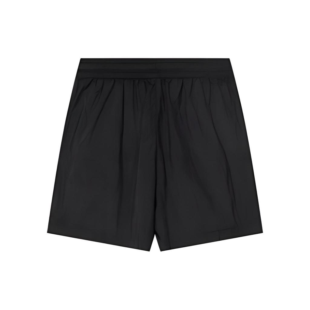 Reebok SS23 Фирменный логотип с принтом, однотонные тканые повседневные шорты с пятью точками, женские шорты, черные 23RMS608W001