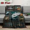 Salmon Collection 2D Flat Pattern Flannel Blanket, High quality All Seasons, Home Decor, Warmth and Comfort, Perfect for Christmas Gifts.