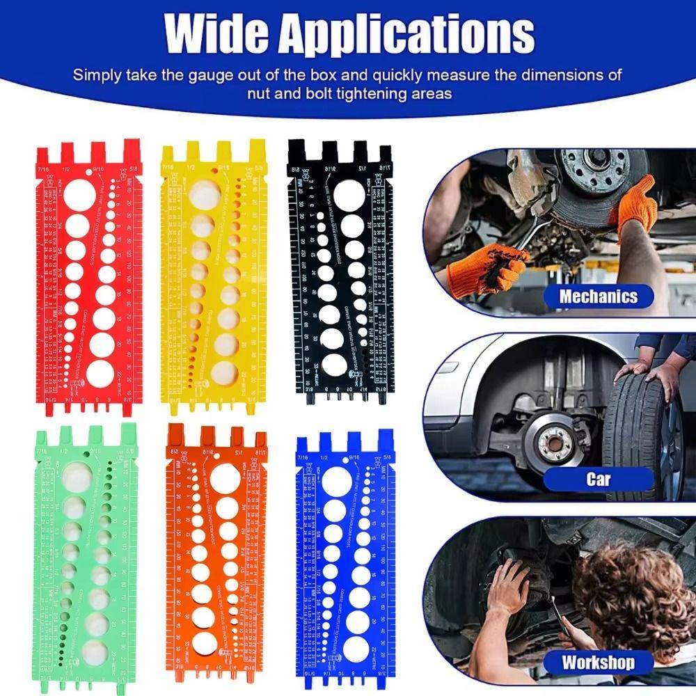 Имперский стандартный калибр гаек Метрический размер Резьбомер Измерительный инструмент Идентификация болтов и винтов