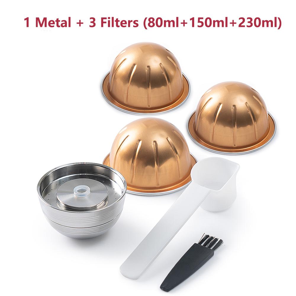 Для Nespresso Vertuo Next Pop Многоразовая капсула из нержавеющей стали Vertuoline Многоразовый кофейный фильтр Совместим с оригинальными капсулами