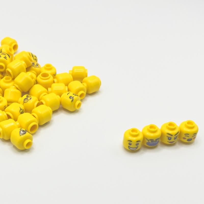 56 шт. 3626 Детали с выражениями лиц Игрушки Для Технических MOC Строительные Блоки DIY Подарки Совместимые Мини-Куклы Мелкие Детали