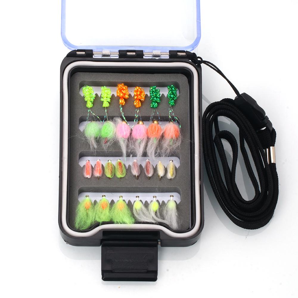 Набор из 76/88/147 приманок для нахлыстовой рыбалки с двухслойной водонепроницаемой коробкой