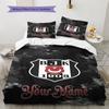 Besiktas Gymnastics Club Custom Name Pattern Bedding Quilt Set Quilt Cover Pillowcase Home Birthday Gift(1 * duvet cover + 2 * pillowcase, without cor