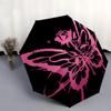 1pc Pink Butterfly Rose Design Umbrella with Plastic Handle,Suitable for All Seasons Home Travel Outdoor UmbrellaDD1039