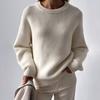 Women's Fuzzy Sweaters Fall Winter Oversized Chunky Knitted Pullover Sweater Casual Tops Long Sleeve Crewneck Lightweight Loose Cute Sweater for Women