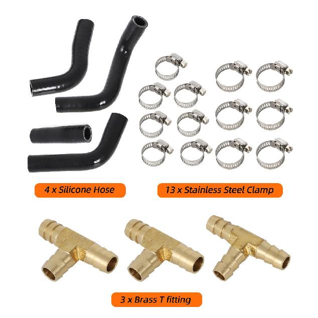 Upgrade Turbo Coolant Line Repair Hose Kit For BMW N63 X5 X6 50iX 550i 650i 750i