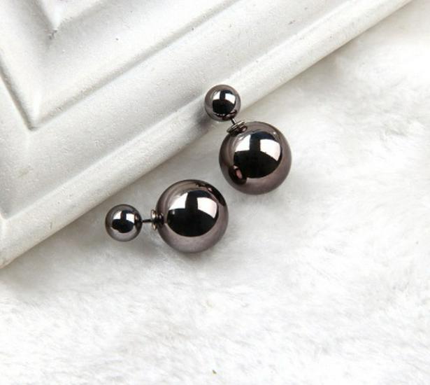 Classic Double-Sided Pearl Stud Earrings